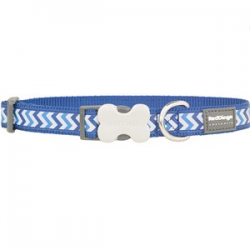 RedDingo Fosforlu Ziggy Desenli Köpek Boyun Tasması Mavi 25mm RedDingo Fosforlu Ziggy Desenli Köpek Boyun Tasması Mavi 25mm