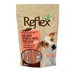 Reflex Balık Deri Sargılı Somon Etli Çubuk Köpek Ödül Maması 80gr Reflex Balık Deri Sargılı Somon Etli Çubuk Köpek Ödül Maması 80gr