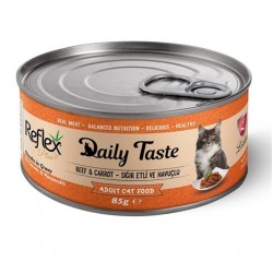 Reflex Daily Taste Domates Soslu Biftek Havuçlu Kedi Konservesi 85gr Reflex Daily Taste Domates Soslu Biftek Havuçlu Kedi Konservesi 85gr