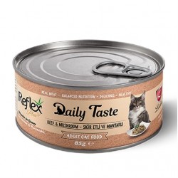 Reflex Daily Taste Sığır Etli ve Mantarlı Kedi Konservesi 85gr Reflex Daily Taste Sığır Etli ve Mantarlı Kedi Konservesi 85gr