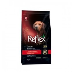 Reflex Plus Büyük Orta Irk Kuzulu Yaşlı Köpek Maması 3 Kg