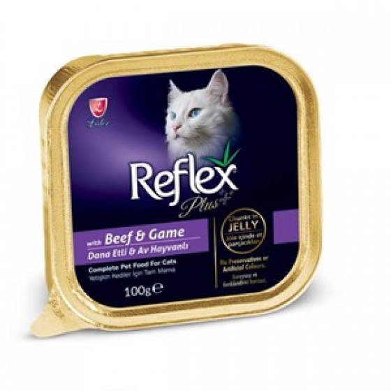 Reflex Plus Dana Etli av Hayvanlı Jöleli Kedi Konservesi 100 GR