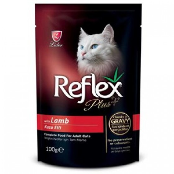 Reflex Plus Kuzu Etli Soslu Pouch Kedi Konservesi 100 Gr