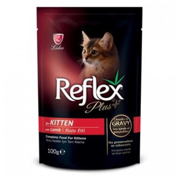 Reflex Plus Kuzu Etli Pouch Yavru Kedi Konservesi 100 Gr