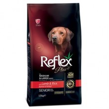 Reflex Plus Kuzulu Orta ve Büyük Irk Yaşlı Köpek Maması 15 Kg
