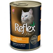 Reflex Plus Tavuklu Parça Etli Soslu Kedi Konservesi 400 Gr