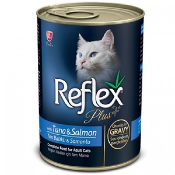 Reflex Plus Tuna Ve Somonlu Soslu Kedi Konservesi 400 Gr