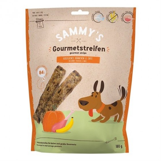 Sammys Gourmet Strips Tavuklu Ördekli Gurme Köpek Ödülü 180gr