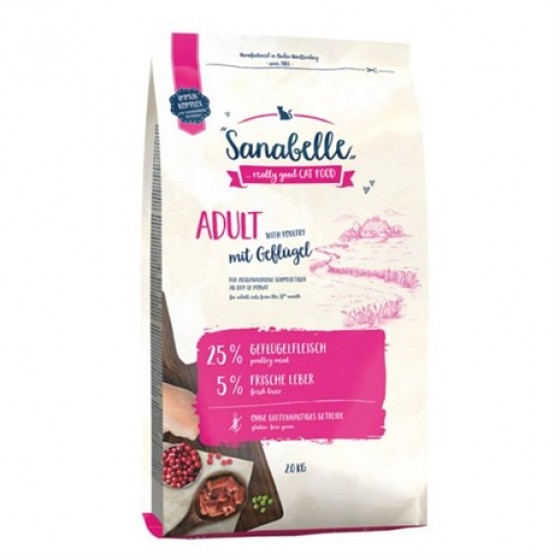 Sanabelle Adult Kümes Hayvanlı Yetişkin Kedi Maması 2 Kg