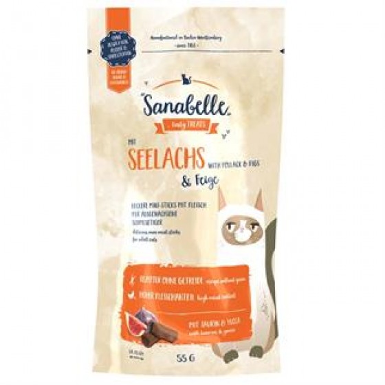 Sanabelle Snack Kömür Balıklı ve İncirli Kedi Ödülü 55 Gr