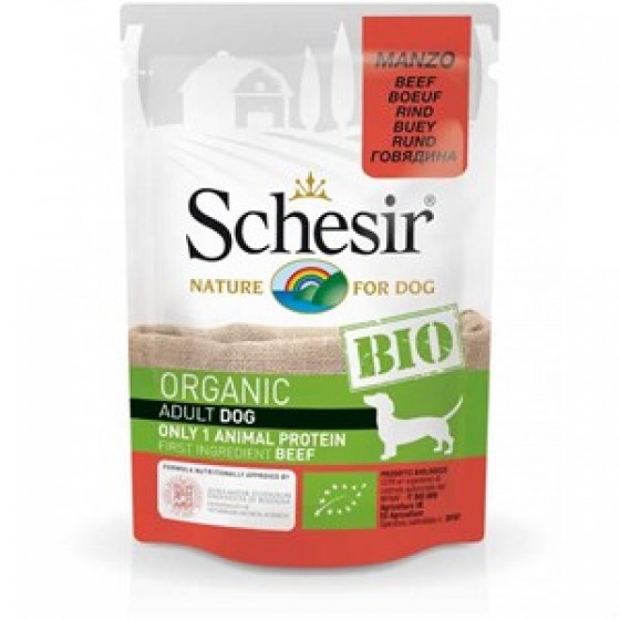 Schesir Bio Range Biftekli Pouch Köpek Konservesi 85gr