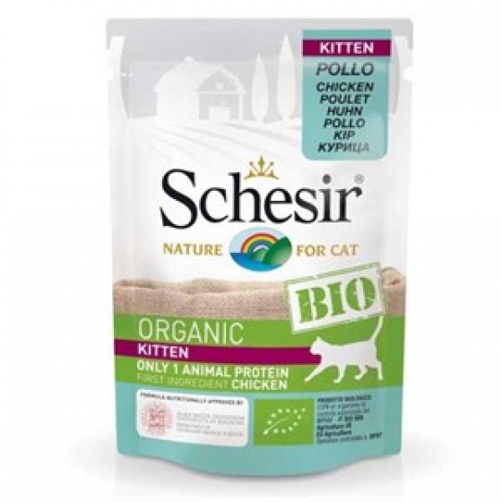 Schesir Bio Range Tavuklu Pouch Yavru Kedi Konservesi 85gr