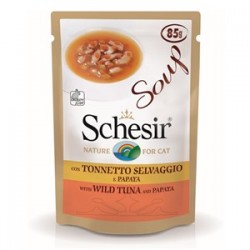 Schesir Cat Soup Ton Balıklı Papayalı Kedi Çorbası 85gr Schesir Cat Soup Ton Balıklı Papayalı Kedi Çorbası 85gr