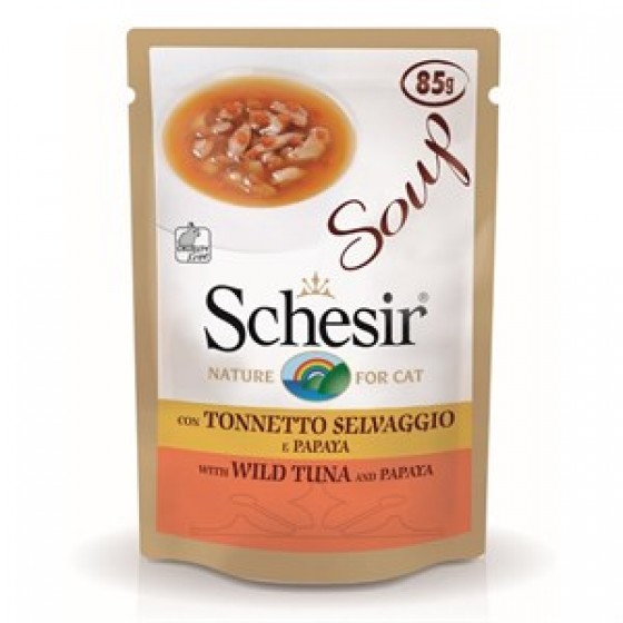 Schesir Cat Soup Ton Balıklı Papayalı Kedi Çorbası 85gr