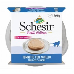 Schesir Delice Ton ve Kuzulu Kedi Mousse Mama 2x40gr Schesir Delice Ton ve Kuzulu Kedi Mousse Mama 2x40gr