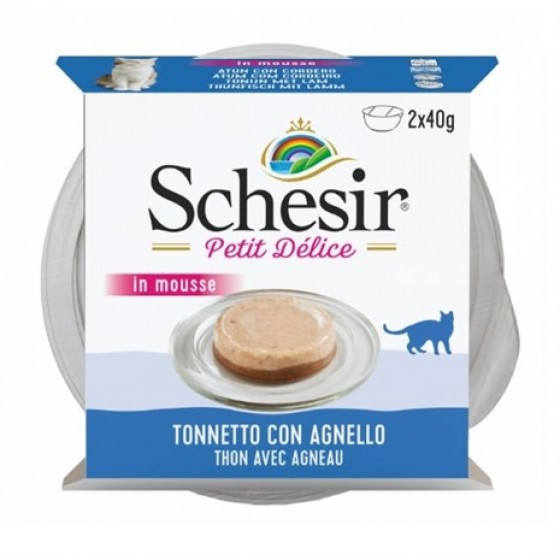 Schesir Delice Ton ve Kuzulu Kedi Mousse Mama 2x40gr