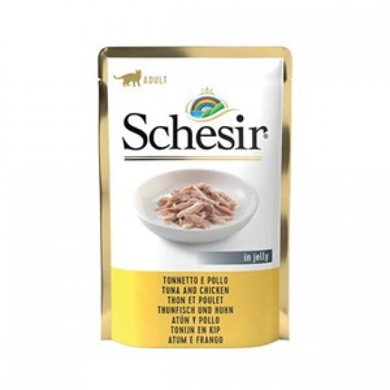 Schesir Jelly Ton Balıklı ve Tavuklu Pouch Kedi Konservesi 85 Gr