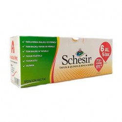 Schesir Kedi Konservesi Tavuklu & Kinoa Serisi 6 Al 5 Öde Schesir Kedi Konservesi Tavuklu & Kinoa Serisi 6 Al 5 Öde