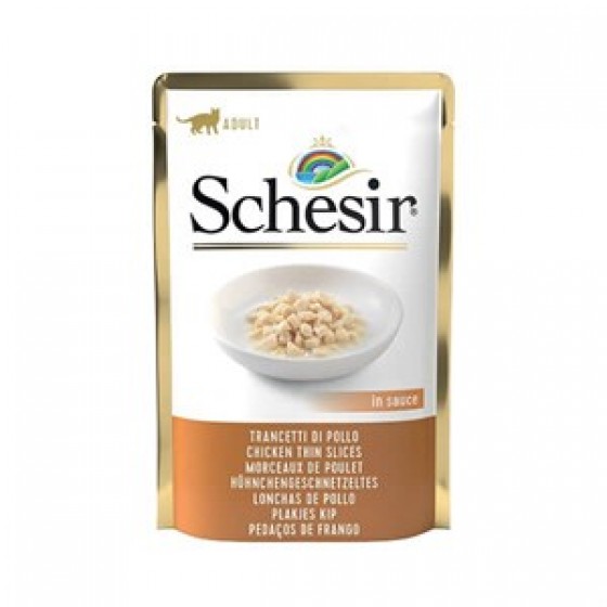 Schesir Kıyılmış Tavuklu Soslu Pouch Kedi Konservesi 85 Gr