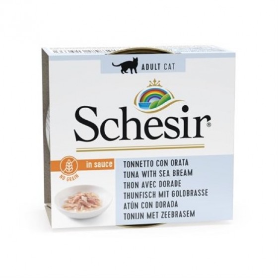 Schesir Soslu Ton Balıklı Çipuralı Kedi Konservesi 70 Gr