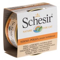 Schesir Soslu Ton Balıklı ve Tavuklu Kedi Konservesi 70 Gr Schesir Soslu Ton Balıklı ve Tavuklu Kedi Konservesi 70 Gr