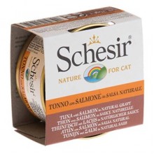 Schesir Soslu Tuna ve Somonlu Kedi Konservesi 70 Gr