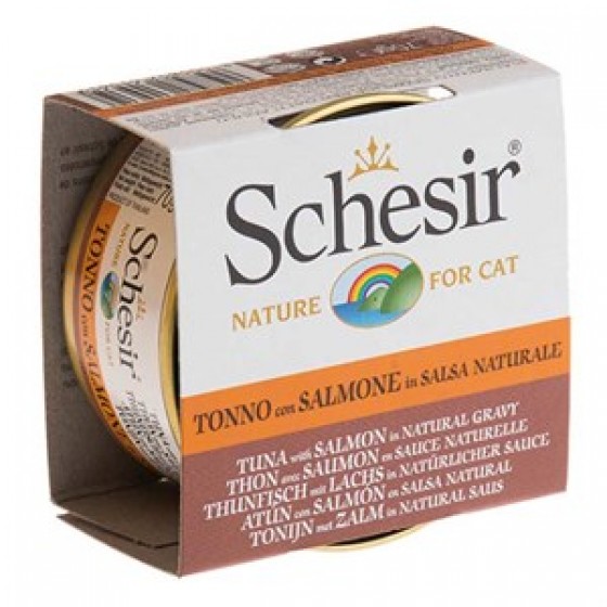 Schesir Soslu Tuna ve Somonlu Kedi Konservesi 70 Gr