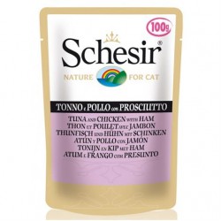Schesir Tavuklu Jambonlu Pouch Kedi Konservesi 100 Gr
