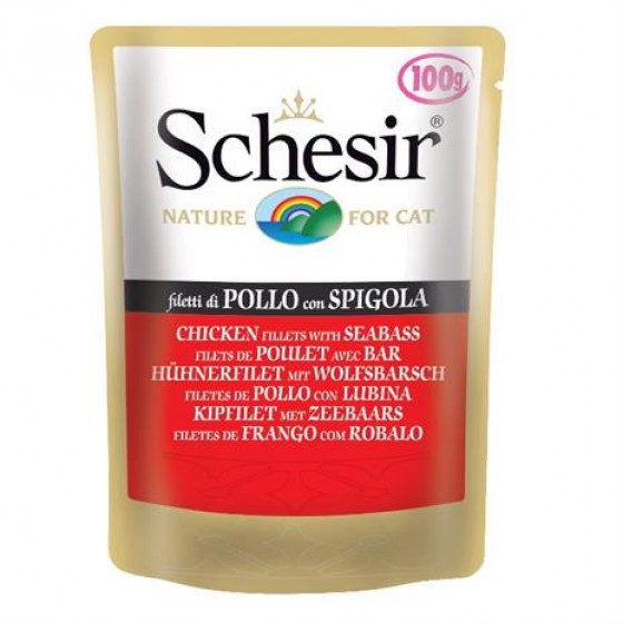 Schesir Tavuklu Levrekli Pouch Kedi Konservesi 100 Gr