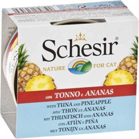 Schesir Ton Balıklı Ananaslı Kedi Konservesi 75 Gr