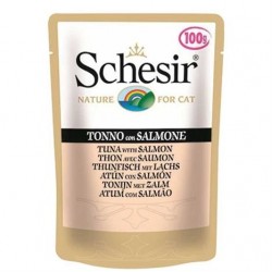Schesir Ton Balıklı Somonlu Pouch Kedi Konservesi 100 Gr Schesir Ton Balıklı Somonlu Pouch Kedi Konservesi 100 Gr