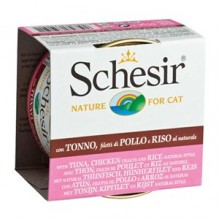 Schesir Ton Balıklı Tavuklu Pirinçli Kedi Konservesi 85 Gr