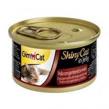 Shiny Cat Tavuklu Karidesli ve Malt Özlü Konserve Mama 70 Gr