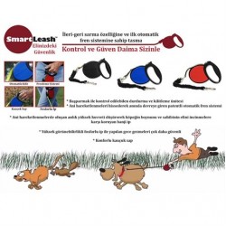 Smart Leash Akıllı Otomatik Gezidrme Tasması 4.5 mt Kırmızı Smart Leash Akıllı Otomatik Gezidrme Tasması 4.5 mt Kırmızı