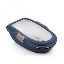 Stefanplast Furba Chic Açık Elekli Kedi Tuvaleti Mavi