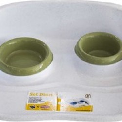 Stefanplast Tepsili Mama ve Su Kabı Seti Stefanplast Tepsili Mama ve Su Kabı Seti