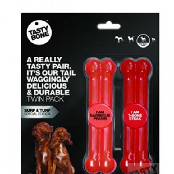 Tastybone Small Twinpack Surf 'n' Turf Köpek Oyuncağı