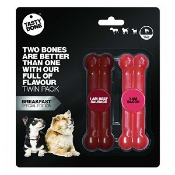 Tastybone Toy Twinpack Breakfast Köpek Oyuncağı