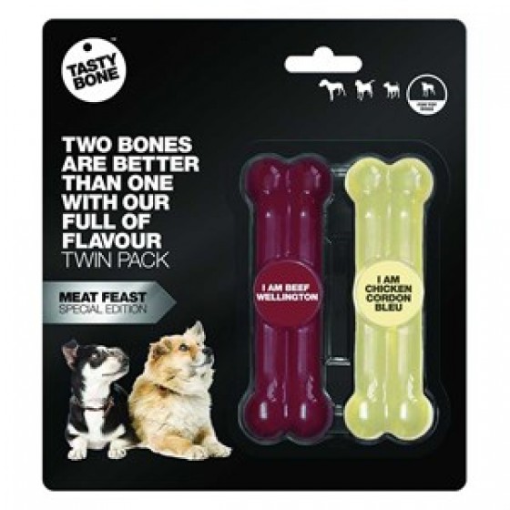 Tastybone Toy Twinpack Meat Feast Köpek Oyuncağı