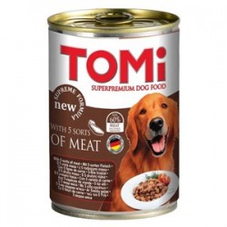 Tomi 5 Çesit Kırmızı Etli Köpek Konservesi 400 Gr Tomi 5 Çesit Kırmızı Etli Köpek Konservesi 400 Gr