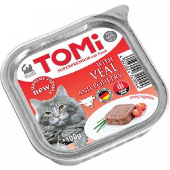 Tomi Biftekli Tavuklu Pate Kedi Yaş Maması 100 Gr