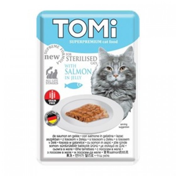 Tomi Sterilised Somonlu Kısır Pouch Kedi Konservesi 85gr