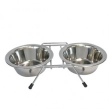 Tommy İkili Çelik Kedi ve Küçük Köpek Mama Kabı 20 oz