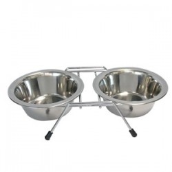 Tommy İkili Çelik Kedi ve Küçük Köpek Mama Kabı 20 oz Tommy İkili Çelik Kedi ve Küçük Köpek Mama Kabı 20 oz