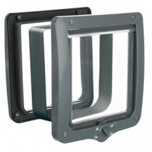 Trixie 4 Yönlü Kedi Kapısı XL 24x28 cm Gri