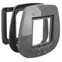 Trixie Cam İçin 4 Yönlü Kedi Kapısı 27x26 cm Gri