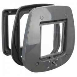 Trixie Cam İçin 4 Yönlü Kedi Kapısı 27x26 cm Gri