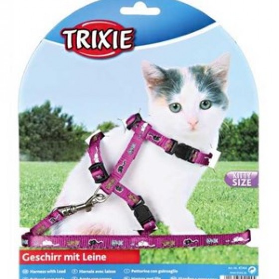 Trixie Geschirr Mit Leine Yavru Kedi Göğüs Tasması 28-33 Cm