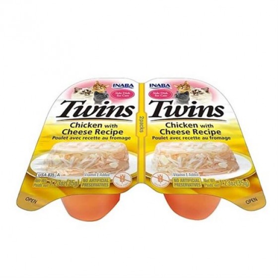 Ciao Twins Tavuklu ve Peynirli Kedi Ödül Jölesi 2 x 35 Gr