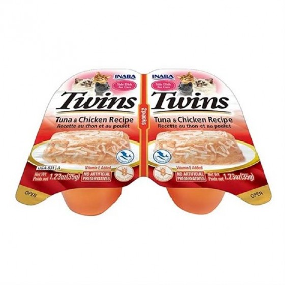 Ciao Twins Ton Balıklı ve Tavuklu Kedi Ödül Jölesi 2 x 35 Gr